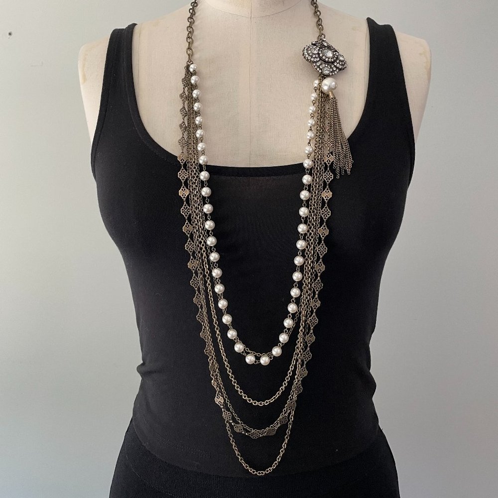 Club Monaco Multi chain link necklace